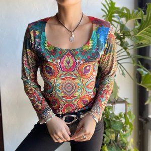 Amma | Silky Vibrant Floral Top